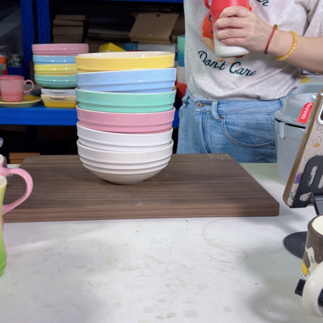 陶瓷马卡龙面碗六个