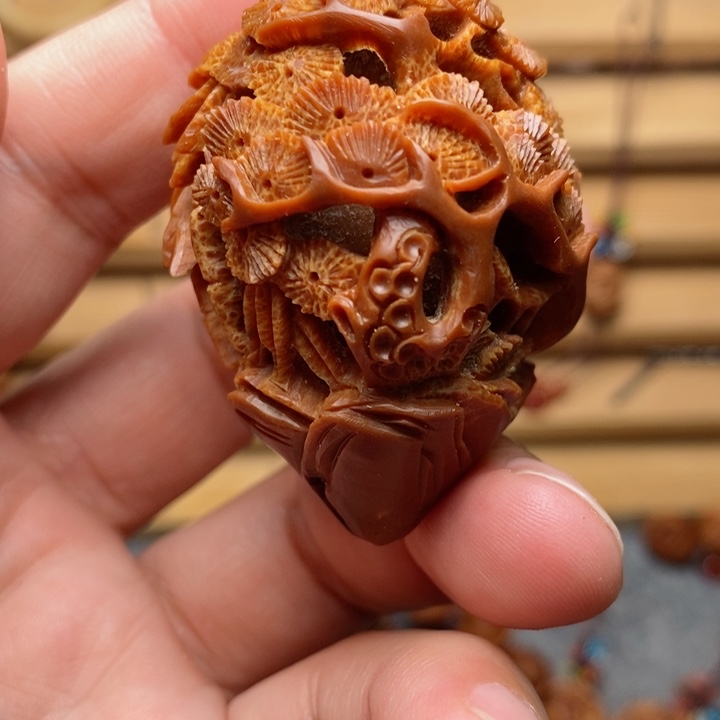大**南巴西橄榄核雕刻岁寒三友