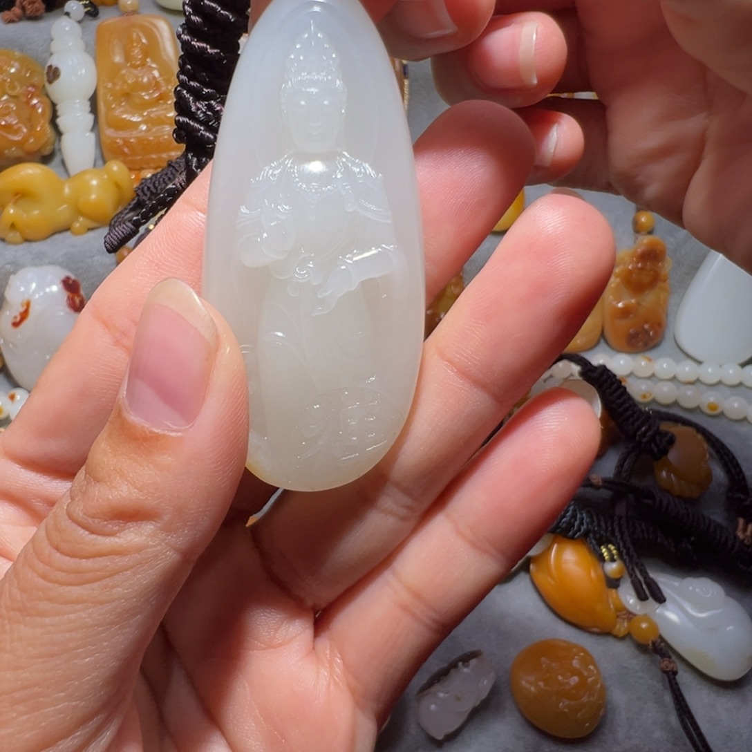 明***东和田玉未镶嵌吊坠(不含链)