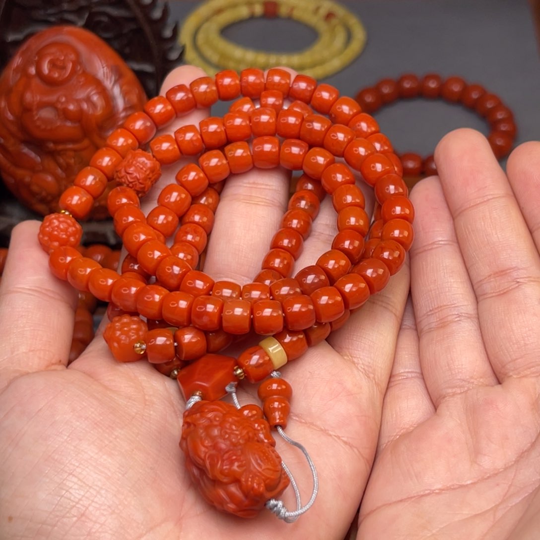 南红玛瑙卡8尺寸未镶嵌