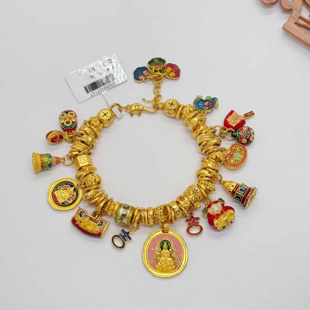 足金999手工盘缠 卡7   14CM  92.24