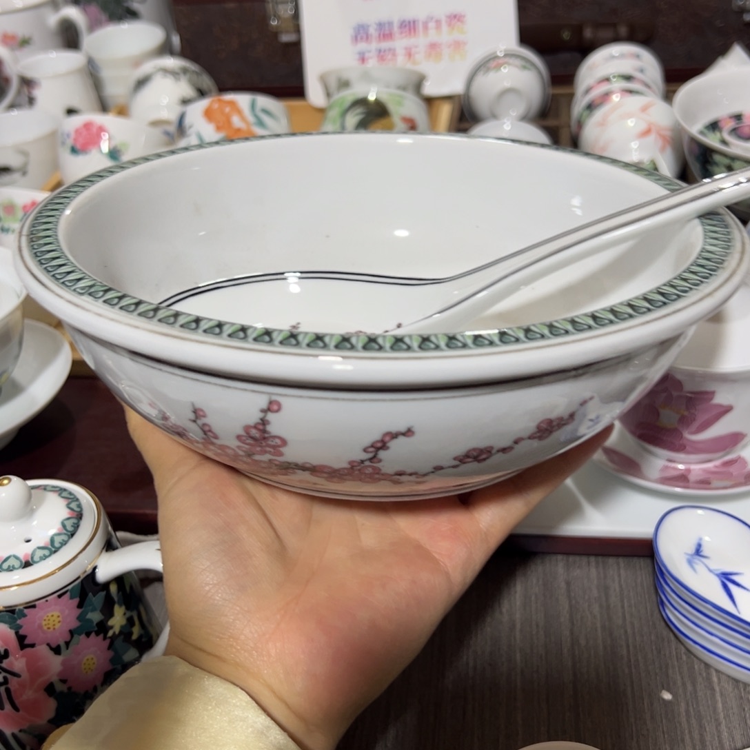 醴陵瓷直播供货基地群力8寸汤钵2间套