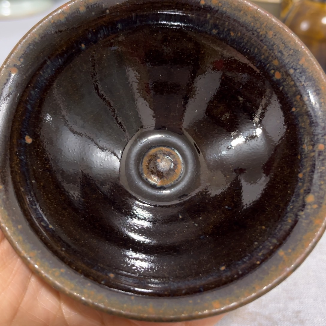 我***兽陶摆件建窑茶叶末釉主人盏