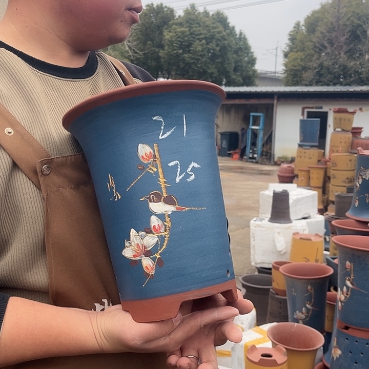 紫砂紫砂花盆盆栽