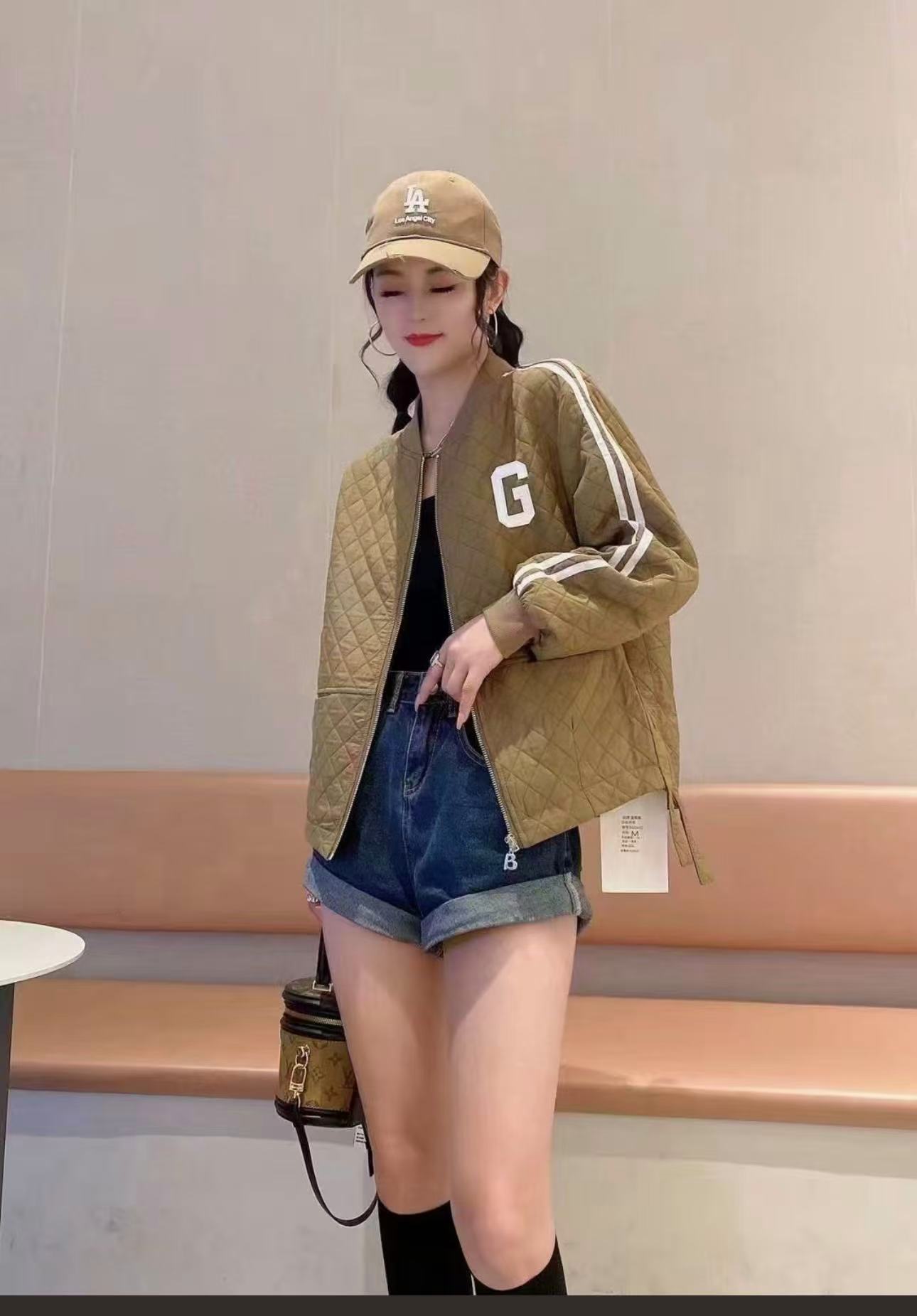 【JX1411咖色外套】M多多专属25时尚休闲百搭女士春秋外套秋季短款