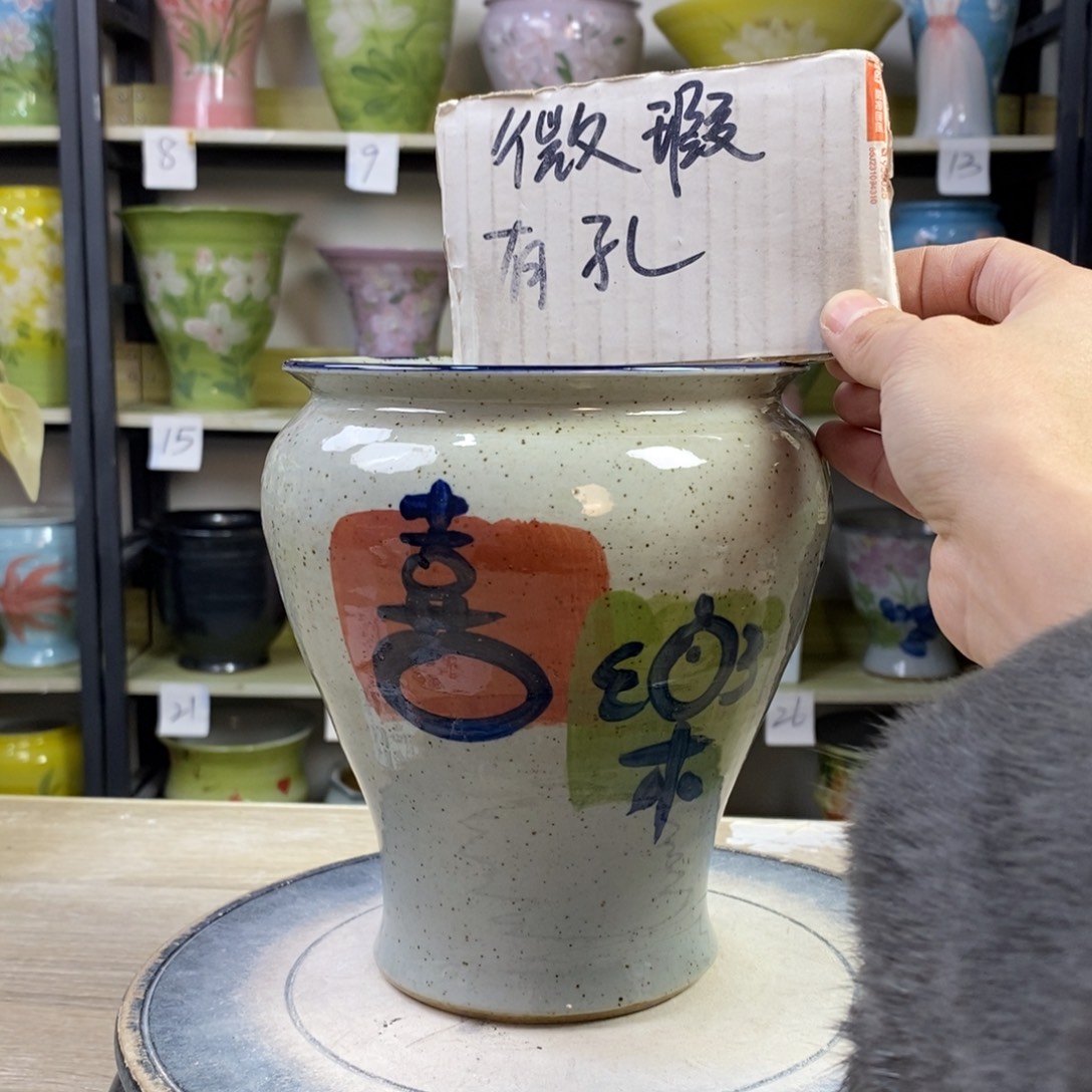 景德镇手工手绘陶瓷花盆