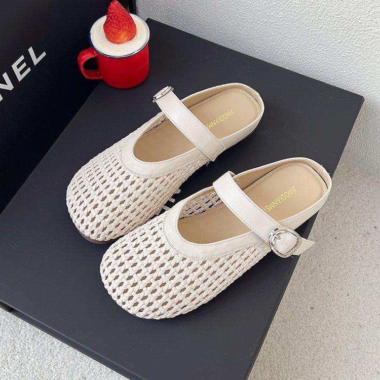 2025春夏款轻奢网红款网面鞋时尚潮流百搭外穿镂空27-6