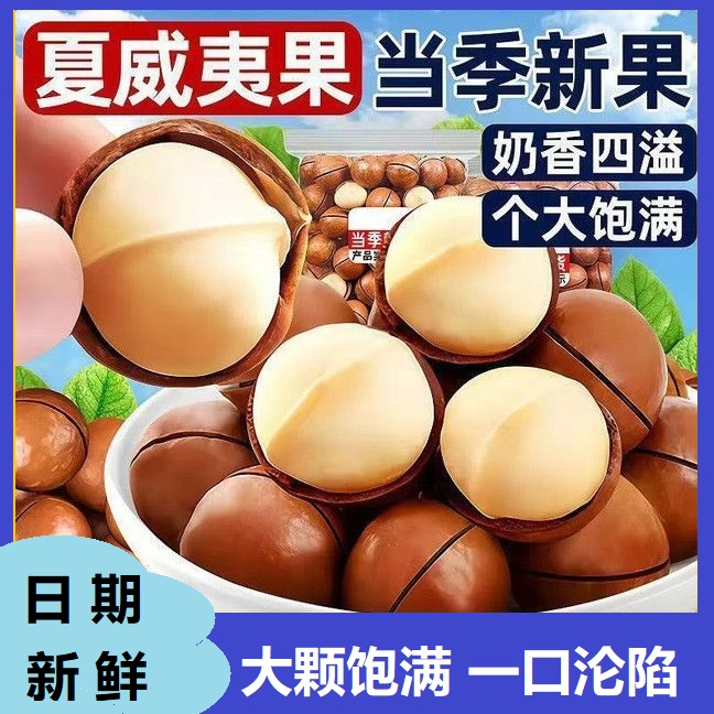 新货夏威夷果袋装奶油味薄皮坚果炒货休闲零食干果送开壳器