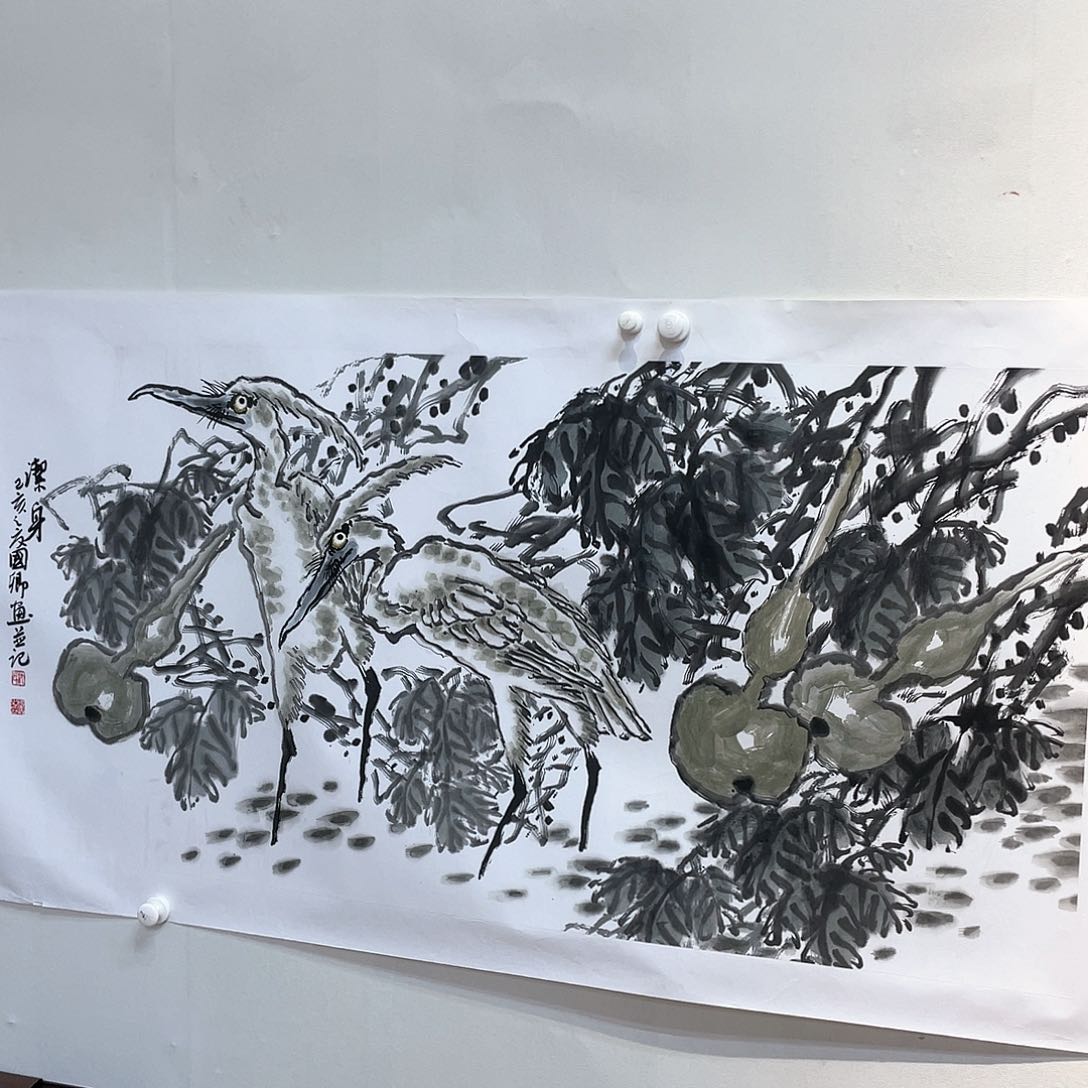 国画把门放了下午回来