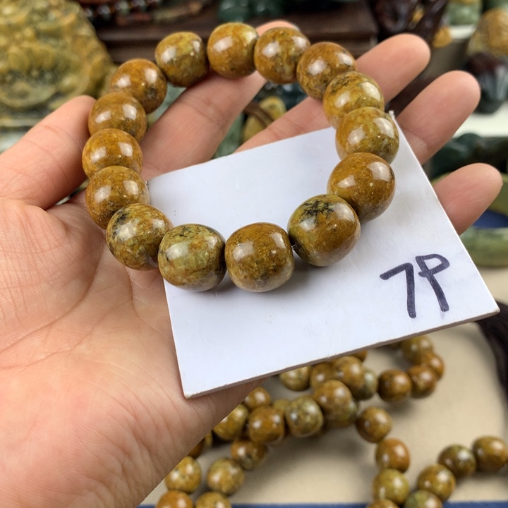 岫岩河磨玉（透闪石质玉）手串未镶嵌随**遥