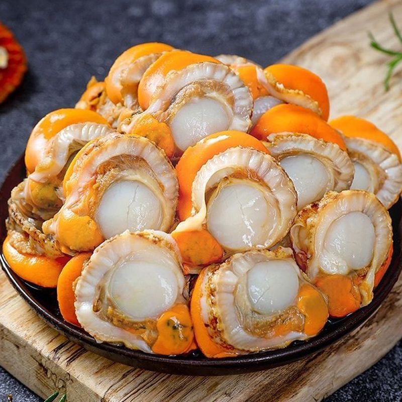 新鲜熟冻无泥无沙扇贝肉炒菜饱满去壳肉质紧实