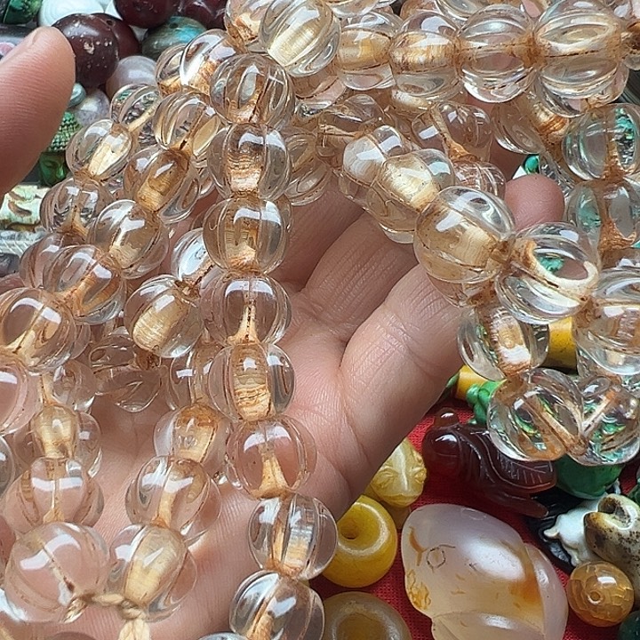 吃***猫玛瑙/玉髓未镶嵌颈饰