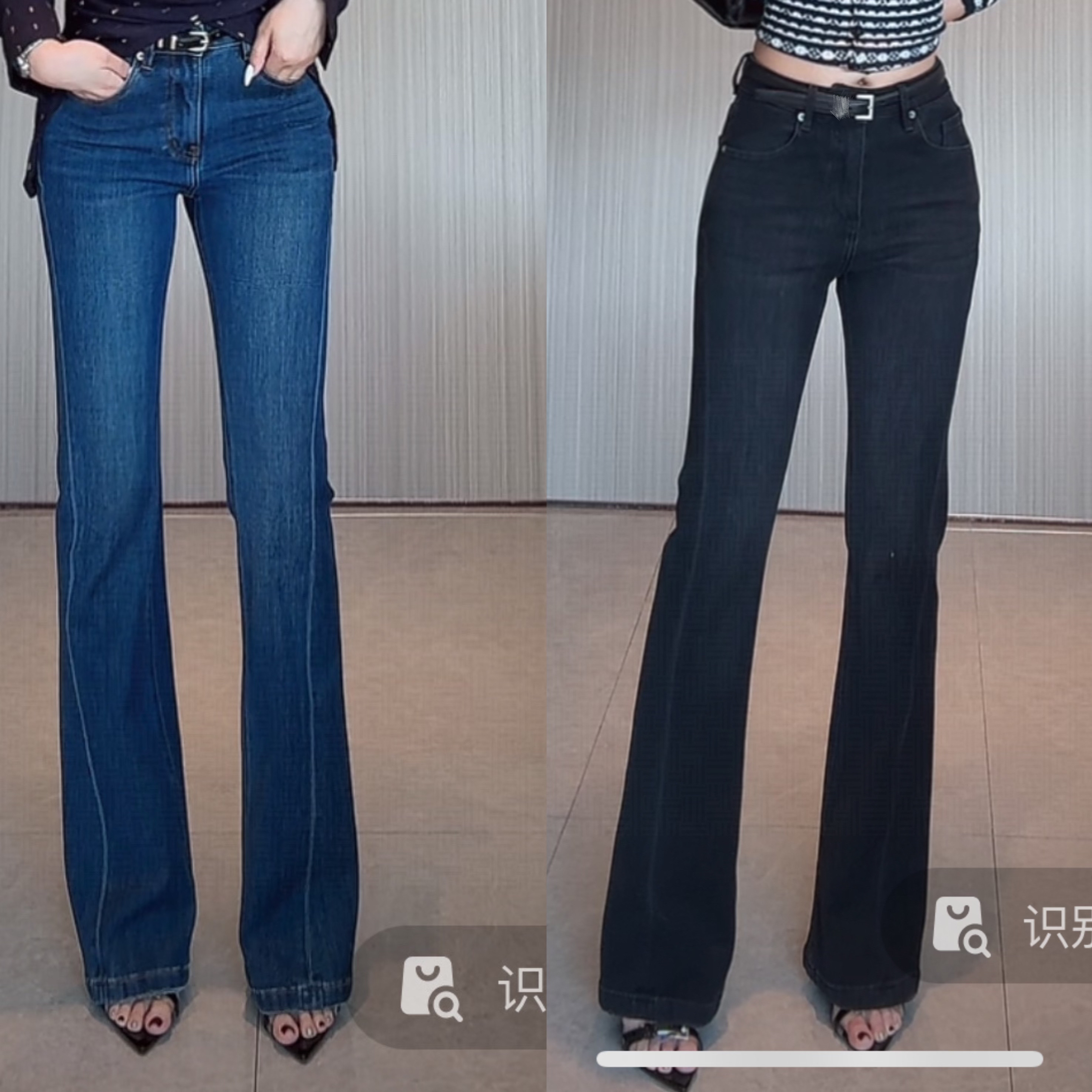 赵灵儿女士高腰微喇牛仔裤气质显瘦秋季新款牛仔裤