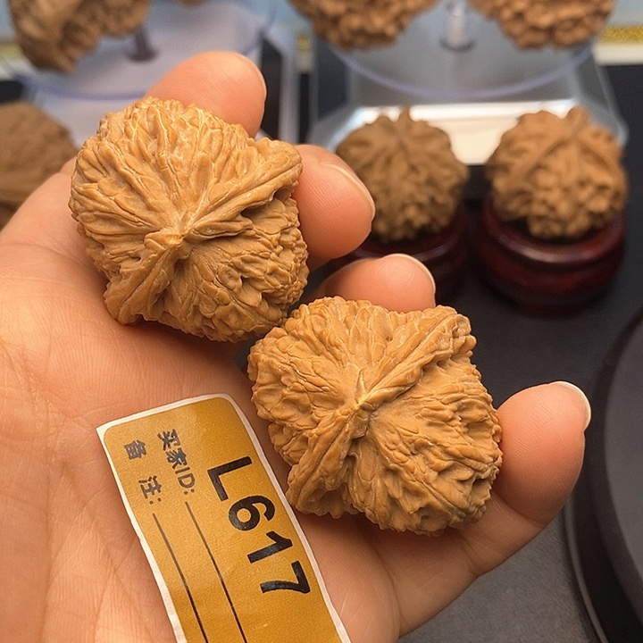 吊坠文玩核桃白狮3.7