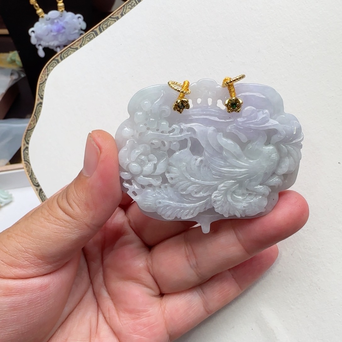翡翠未镶嵌颈饰仿古