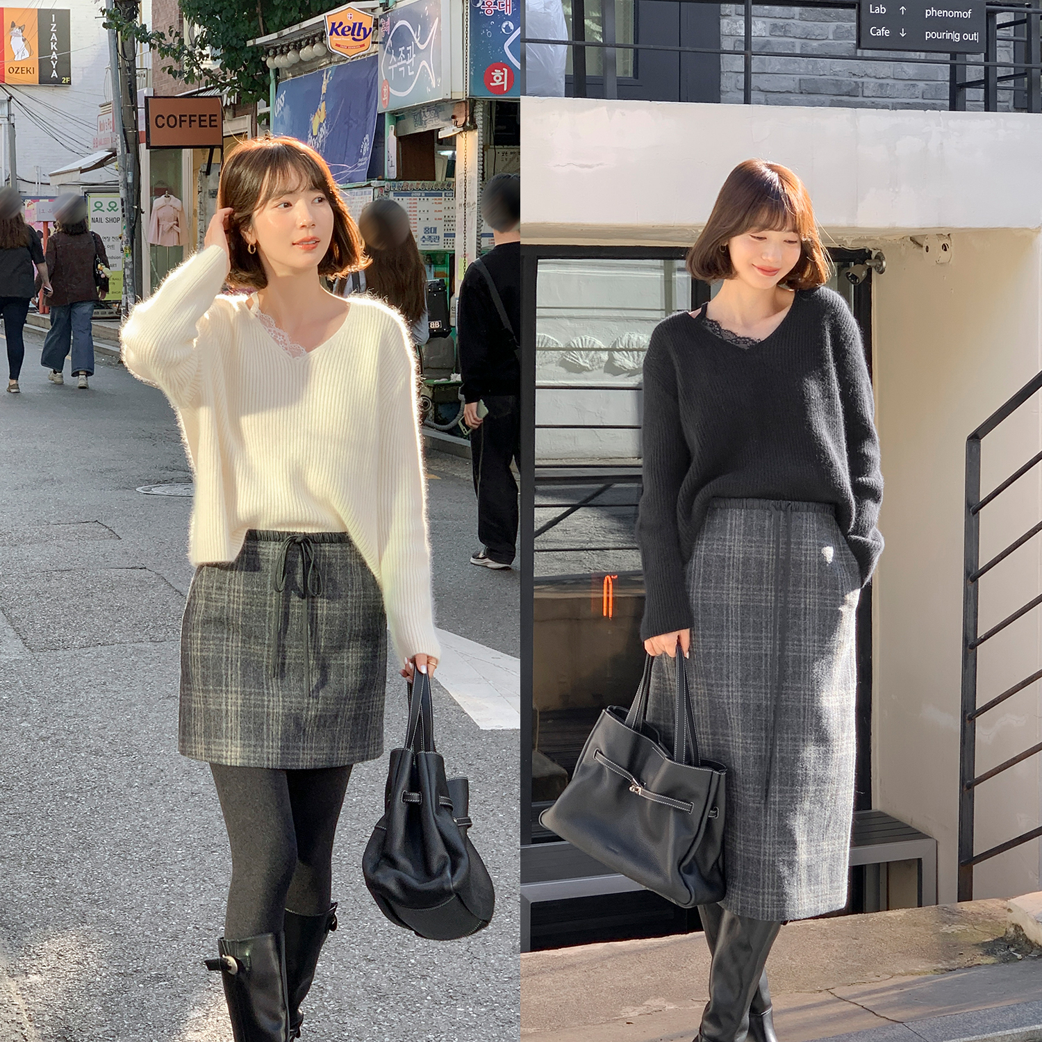 新品现货-【柔雾滤镜】FS511S010  v领蕾丝边毛衣-zy