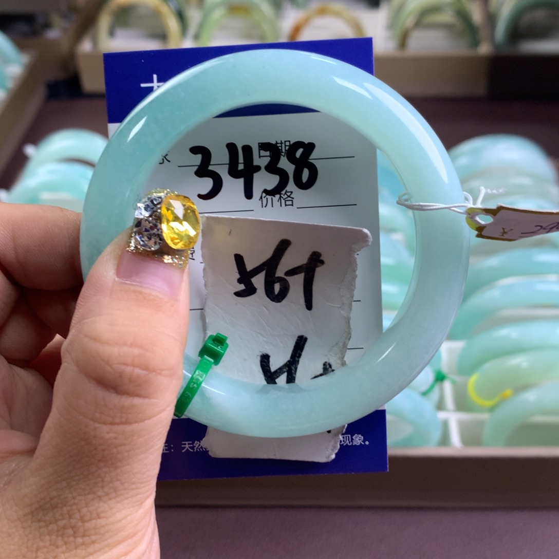 蛇纹石玉未镶嵌手镯3438