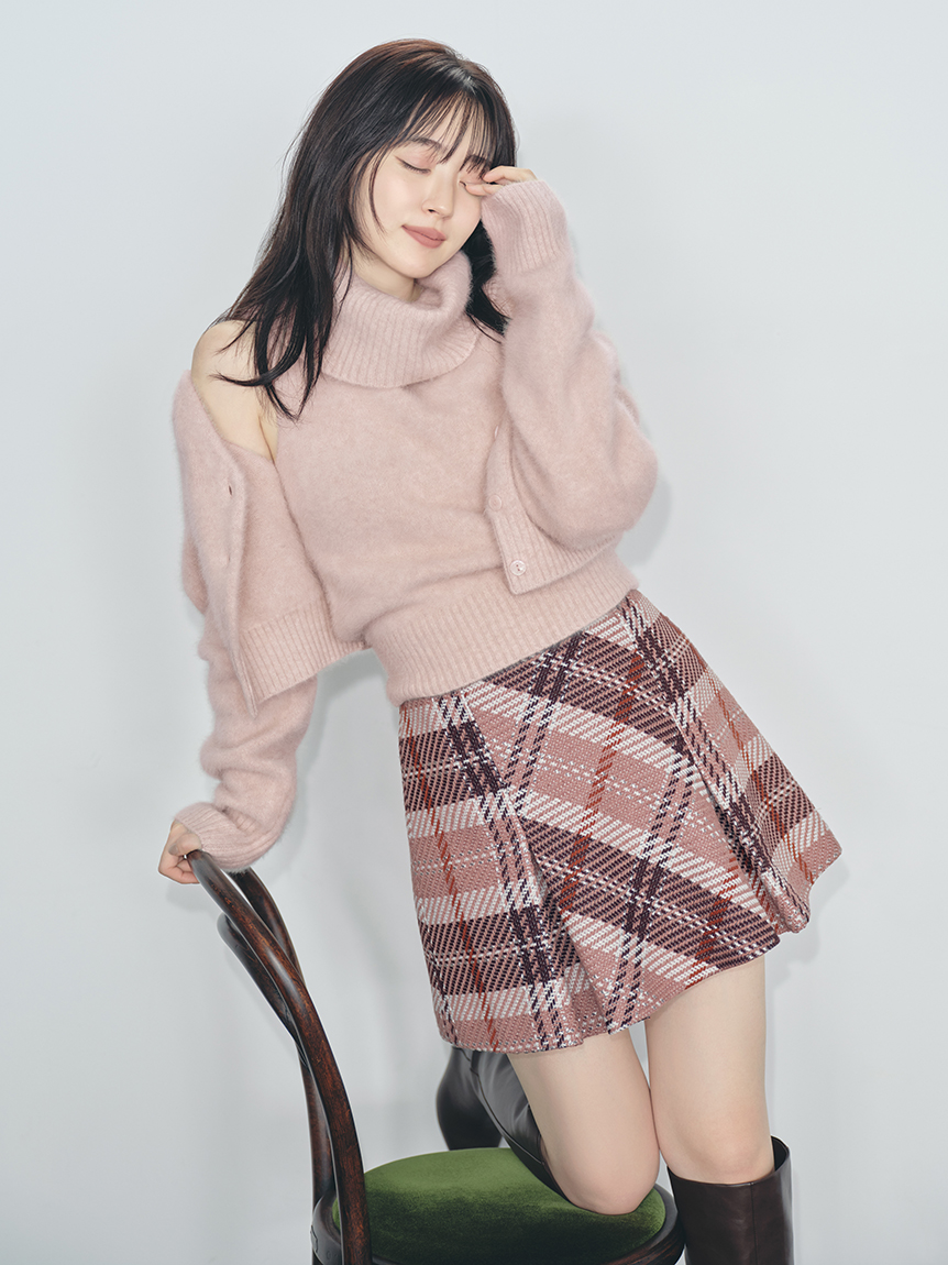 【FaFa】日系 S 秋款 经典格纹 氛围感格子A字半裙F1201