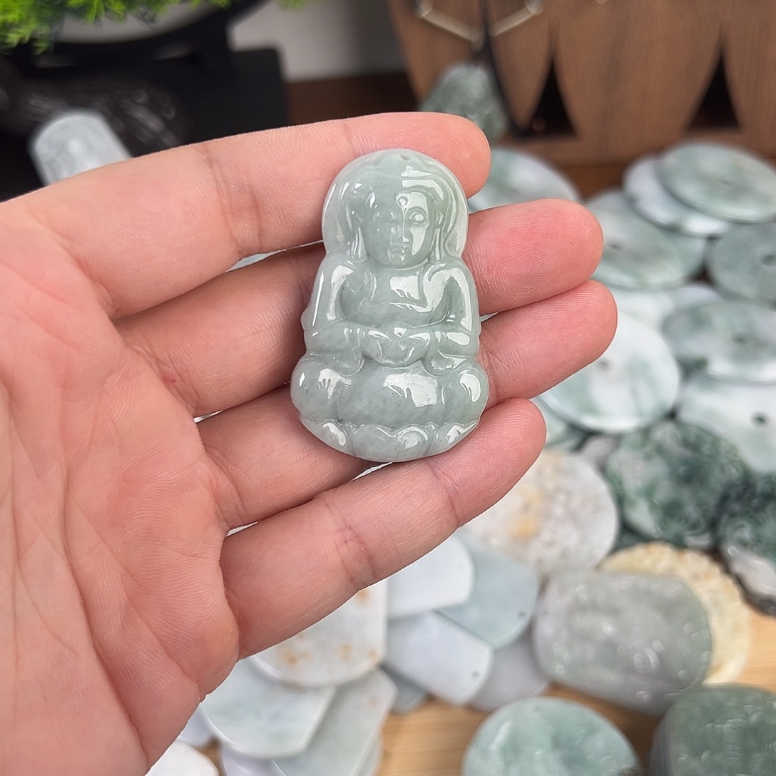 颈饰未镶嵌翡翠天然A货翡翠003