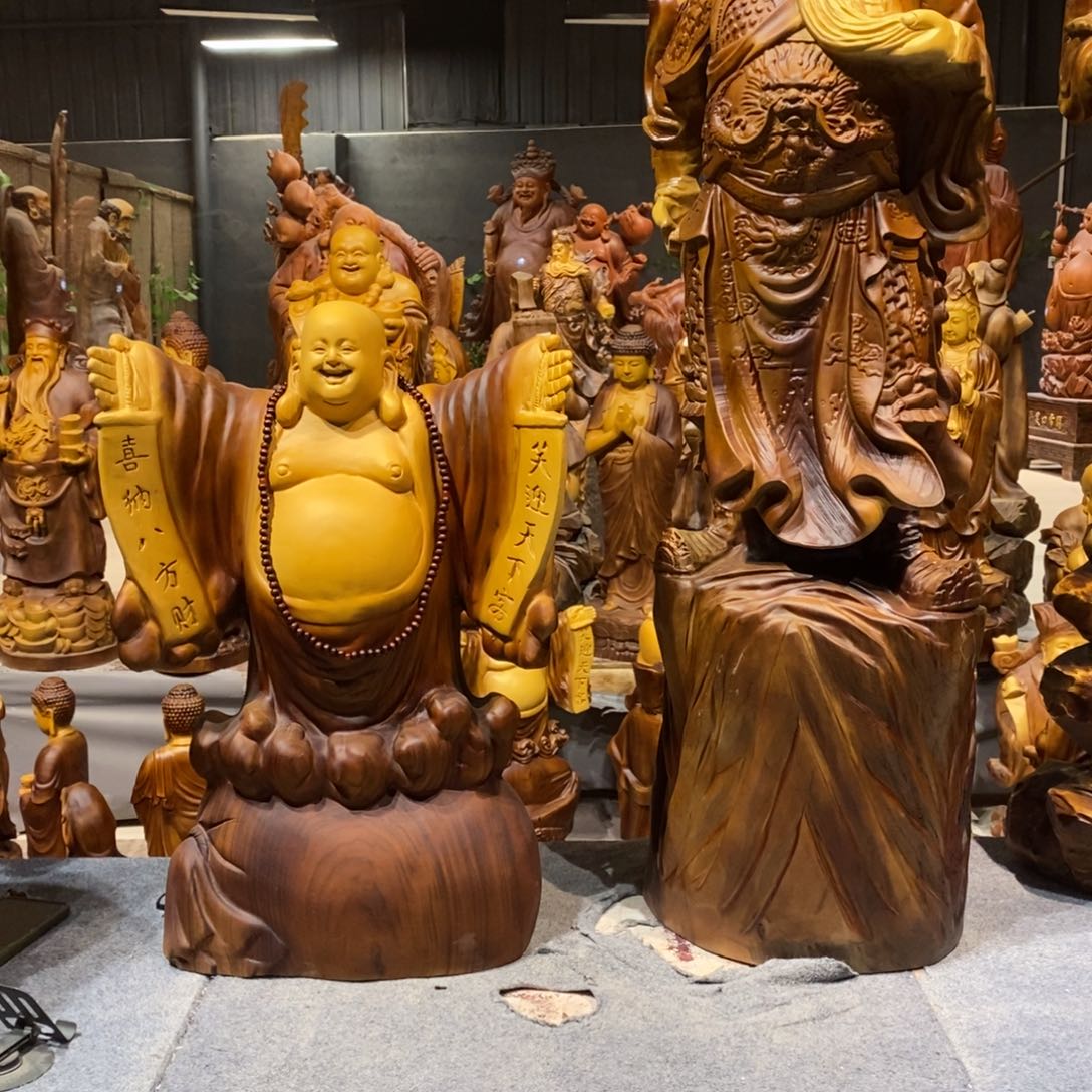 湖***兰香樟木香樟木弥勒佛