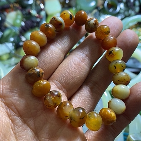 岫玉手链未镶嵌一个