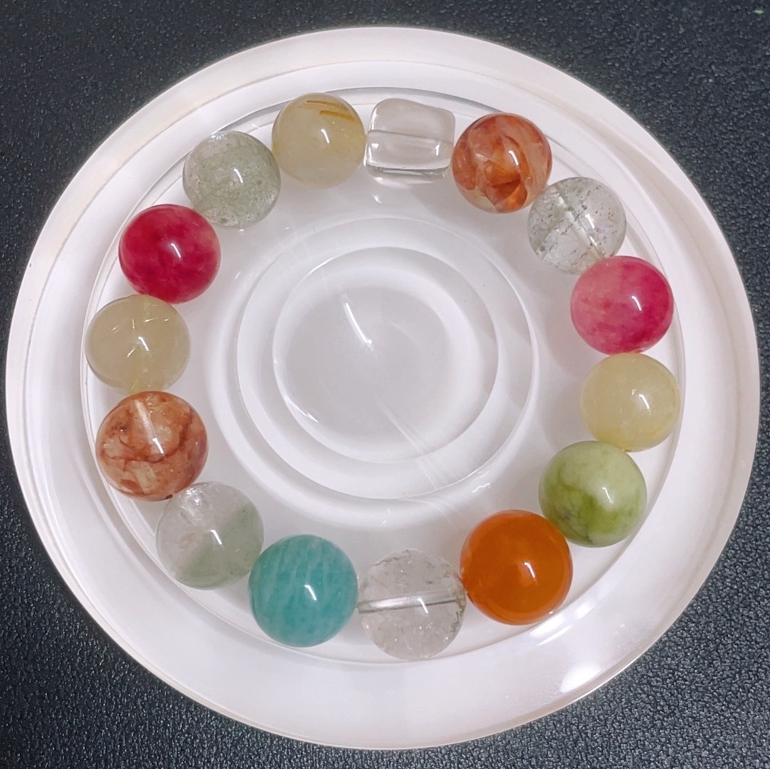 【直播间拆】天然水晶散珠DIY多宝手串