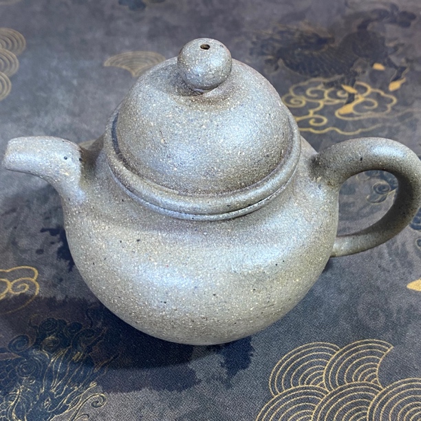 清期老青段粗砂全手工掇球壶280cc