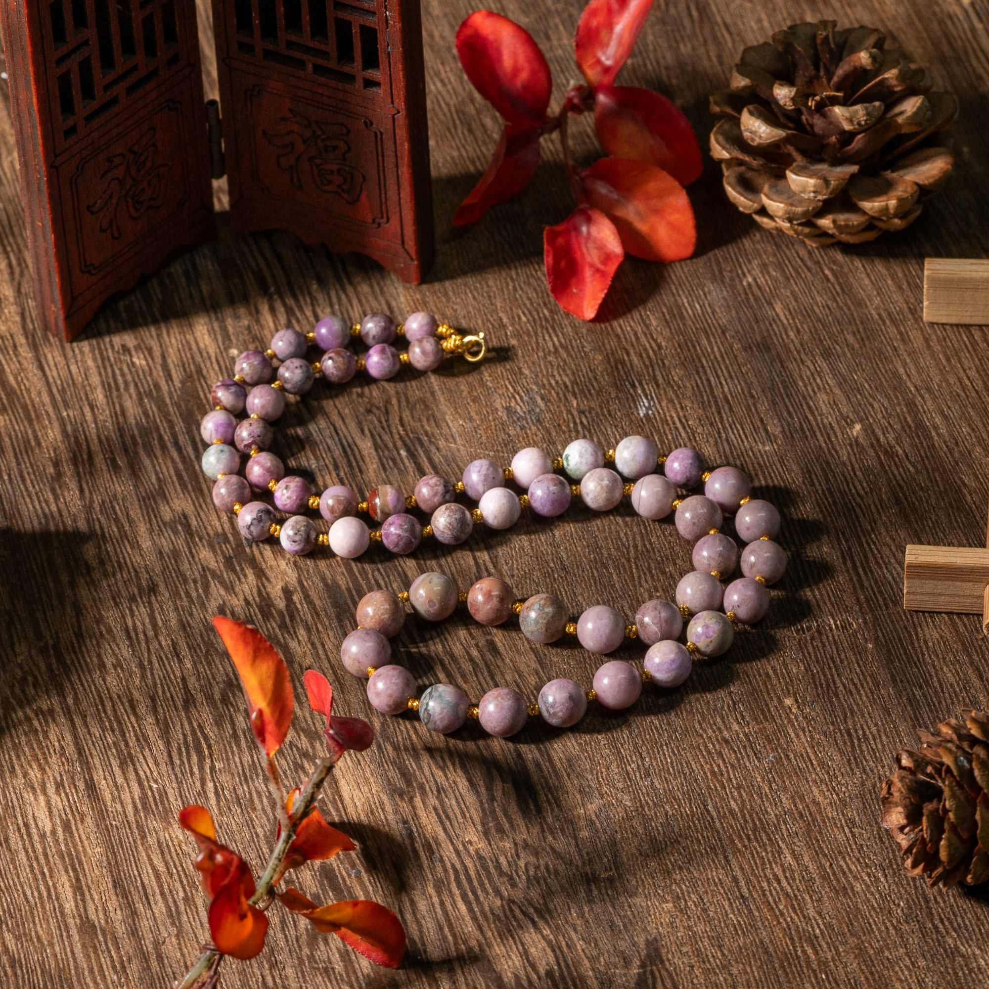 18K金樱花粉舒俱来DIY项链/45cm+/5-7mm/多样性发一/C2121/孤