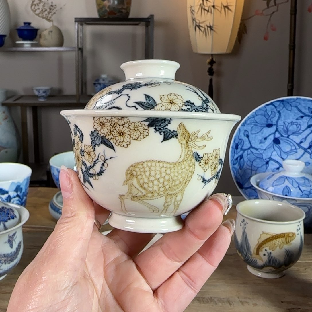 杯景德镇柴烧多人