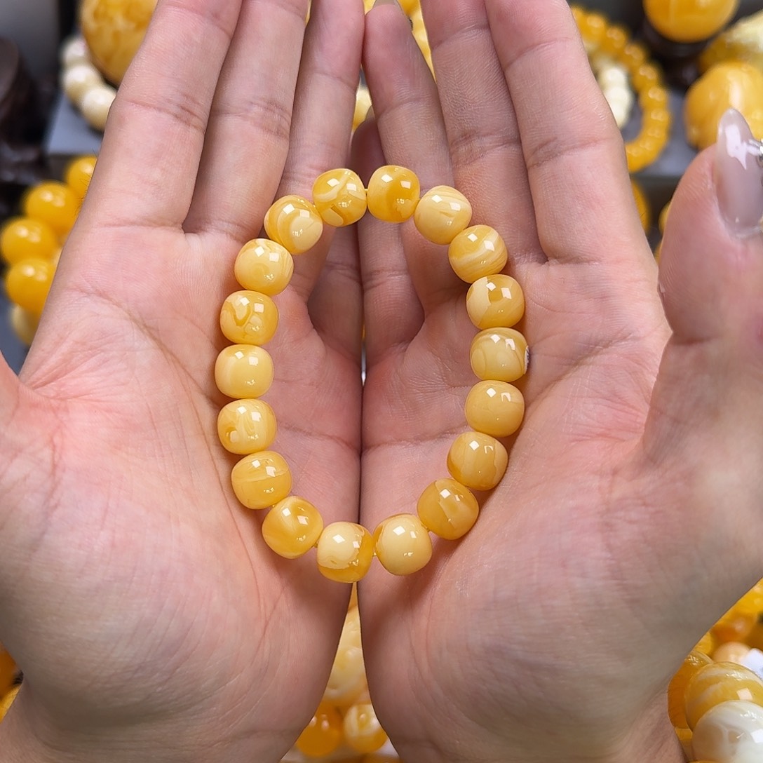 蜜蜡珠宝奇石未镶嵌同料12mm