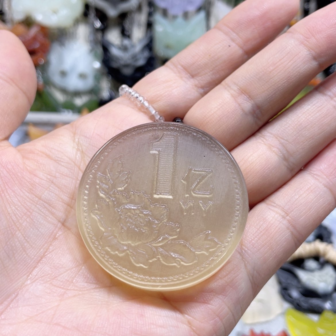 【闪购商品】岫玉未镶嵌颈饰风***点102吊坠