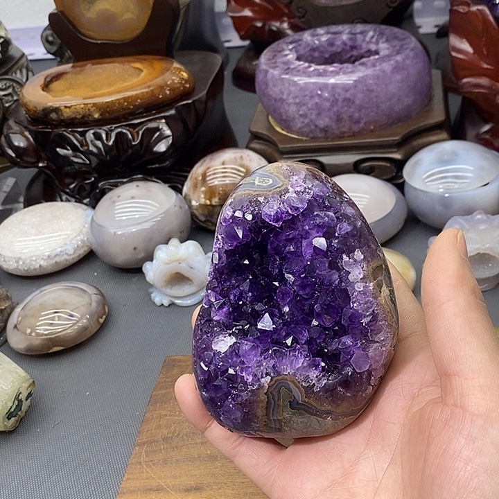 紫晶摆件未镶嵌紫晶