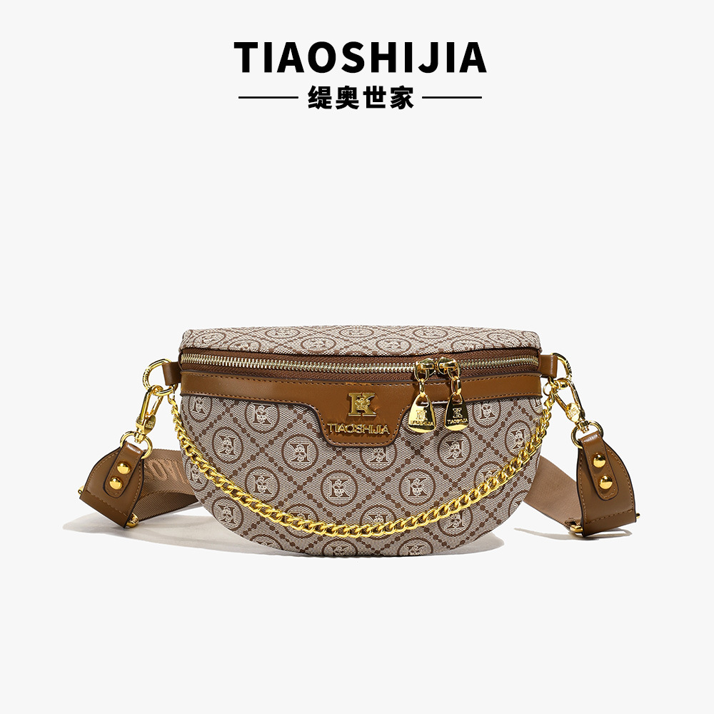 新款牛津布胸包时尚车缝线轻便腰包单肩包高级版女士腰包外出轻奢