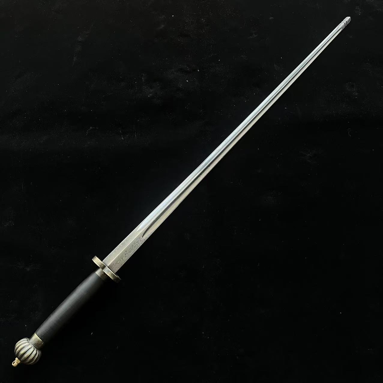 jx梅花四棱锏-花纹钢黑檀-李海平-lhp