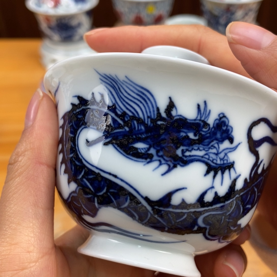 手绘现代茶具非古董