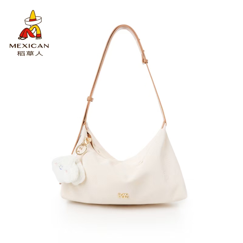 2025稻草人韩系时尚简约大容量托特包女款通勤单肩斜挎包