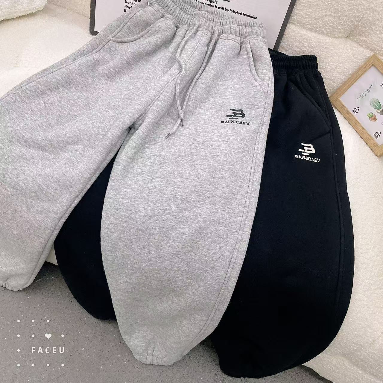 501025《现》韩版优选儿童休闲舒适洋气冬季时尚加绒休闲裤