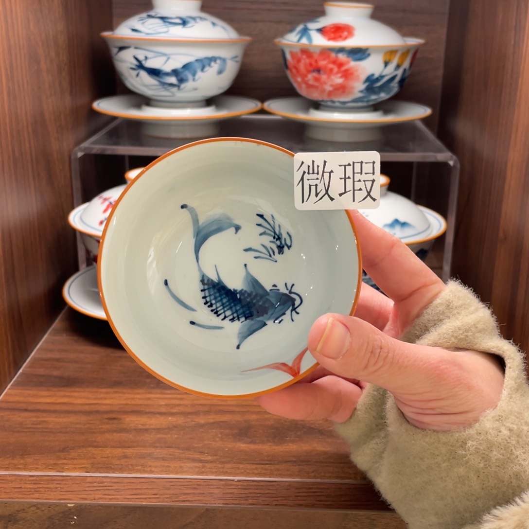 有瑕釉下彩纯手绘