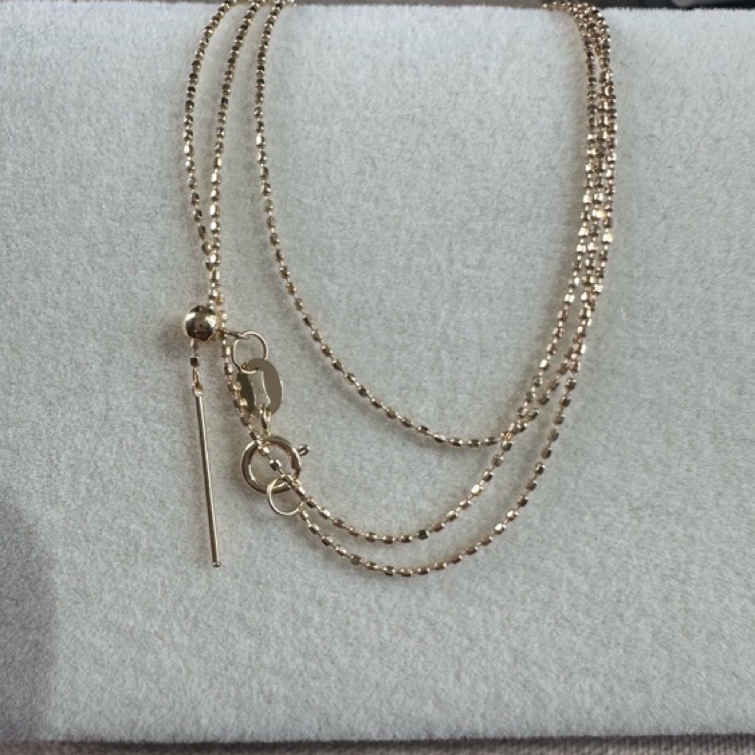 3-18K金 针式豆豆链 经典百搭