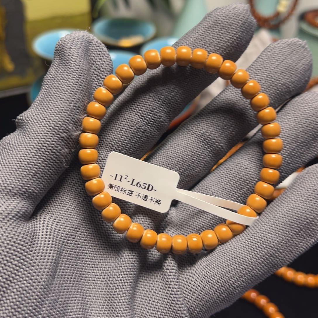 手串橄榄核老挝核尖单圈6.5尺寸