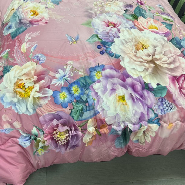 8D数码印花轻奢被【婚庆被子系列】（粉色回忆）2*2.3（-+5cm）微瑕