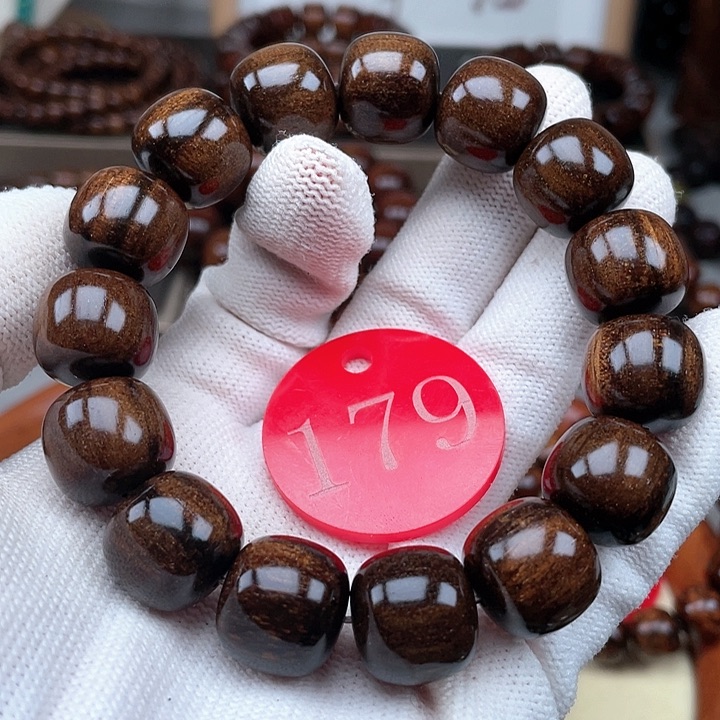 贡木手串/手链墨绿老型1516