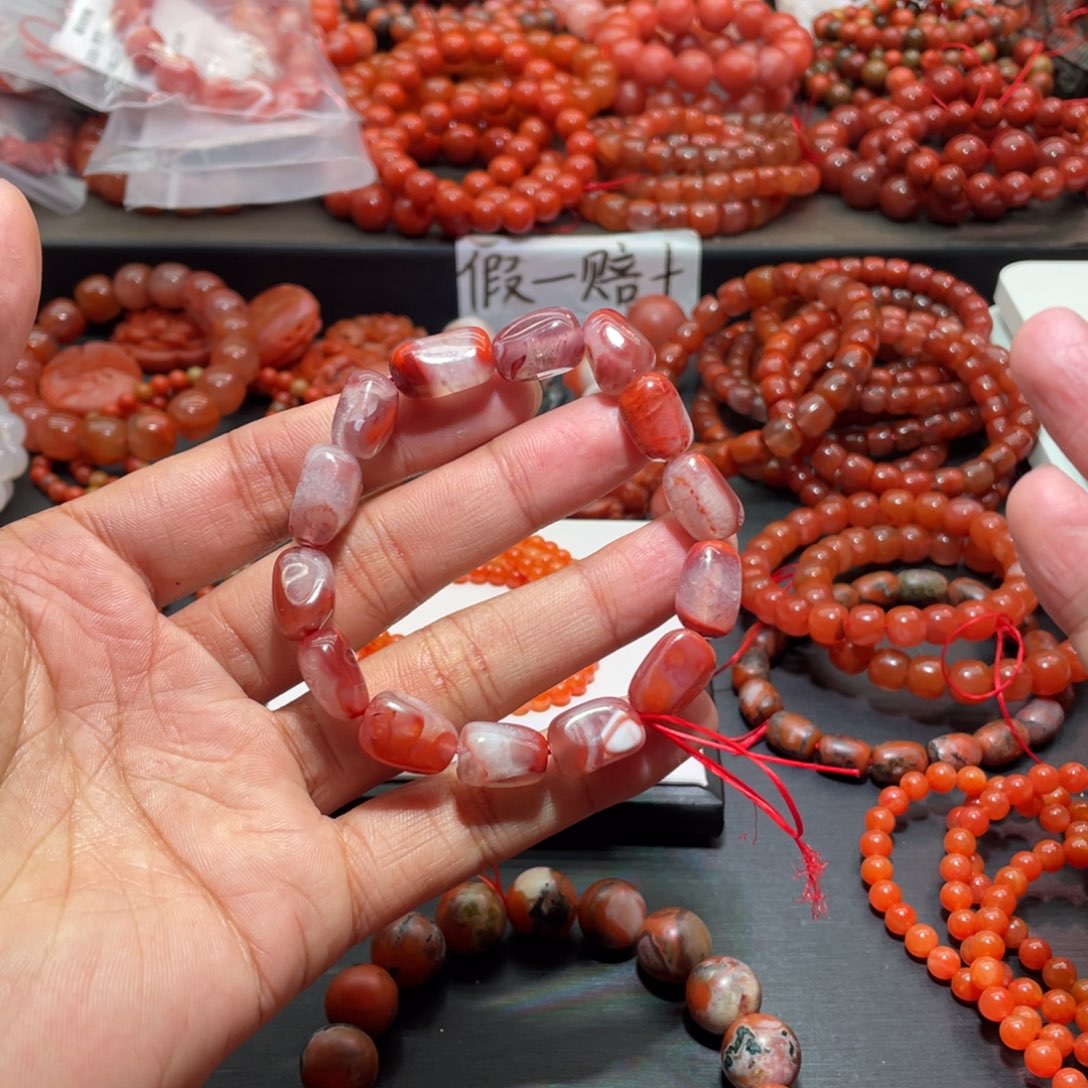 南红玛瑙手链未镶嵌
