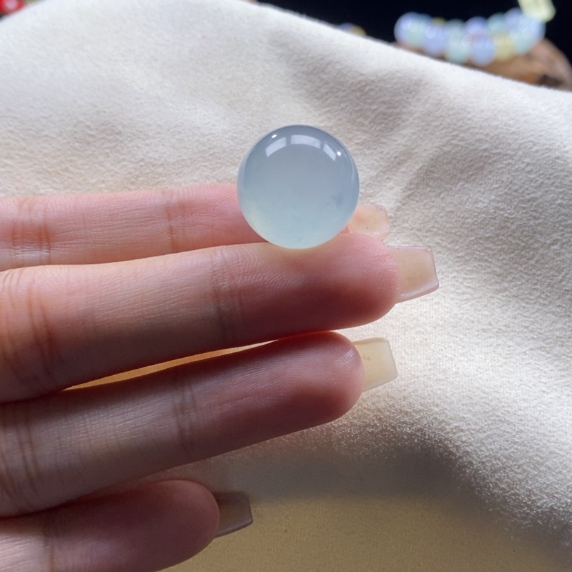 【闪购商品】翡翠颈饰未镶嵌冰晴蓝大珠卡17.3