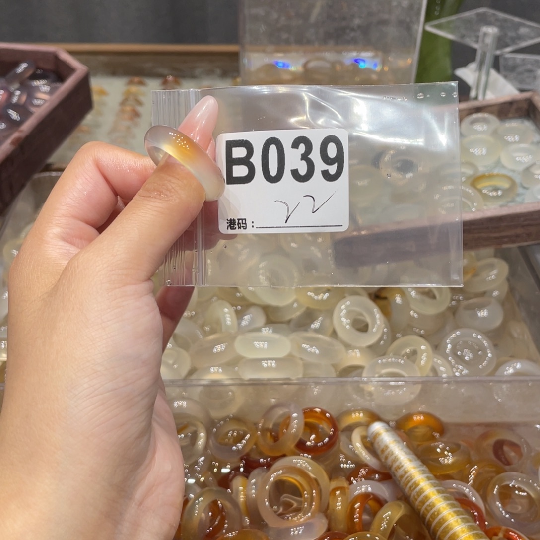 玛瑙/玉髓未镶嵌戒指039