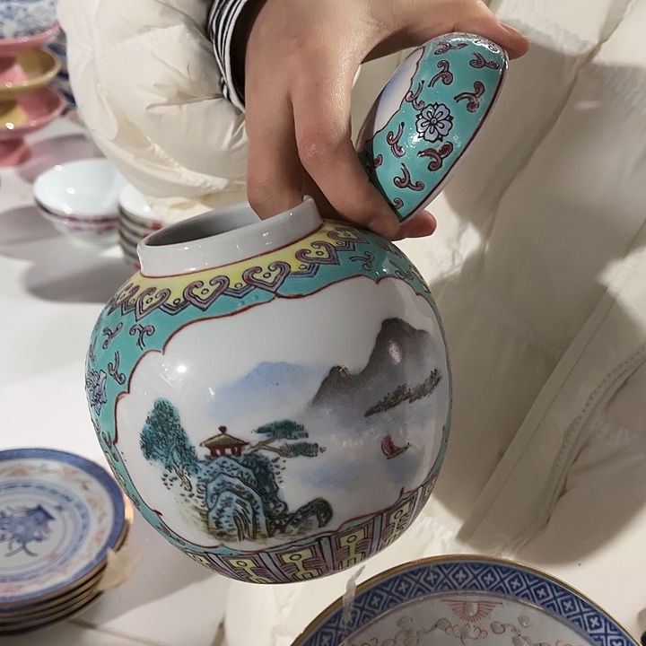 瓷片景德镇陶瓷茶叶罐