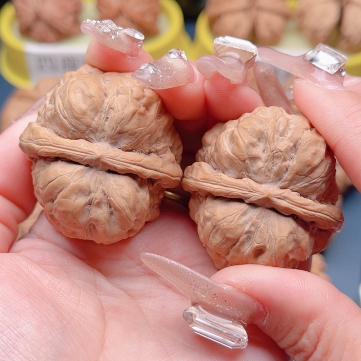 文玩核桃把件棒*糖微修水晶皮蛙蛙