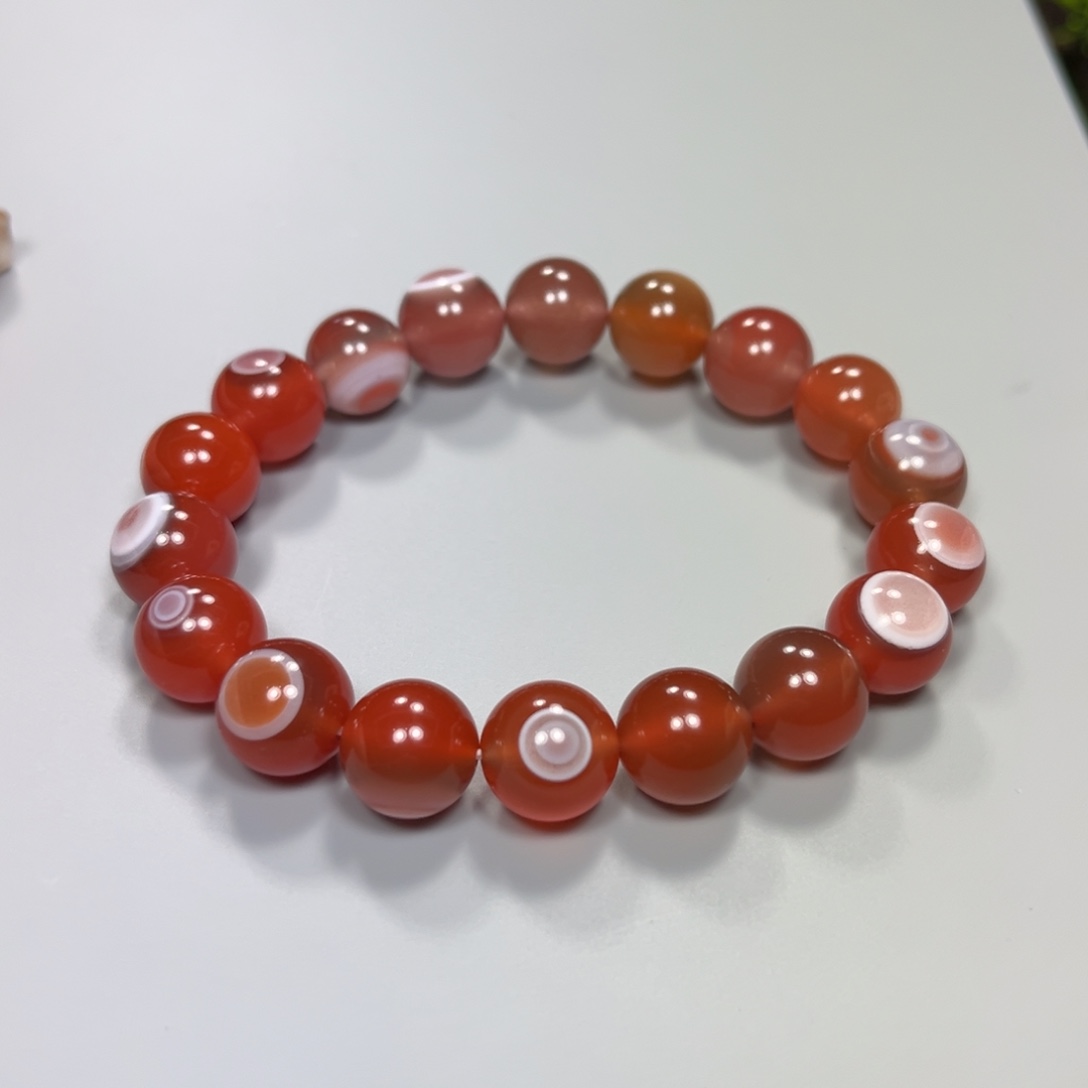 南红玛瑙天使之瞳11mm单圈未镶嵌