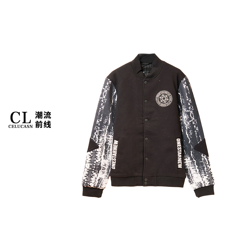 O5WPZ403#秋冬百搭原宿风ins潮宽松夹克棒球服上衣外套男女同款