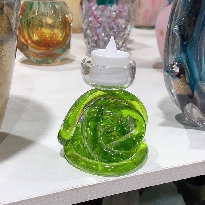 琉璃琉璃花瓶高11口3